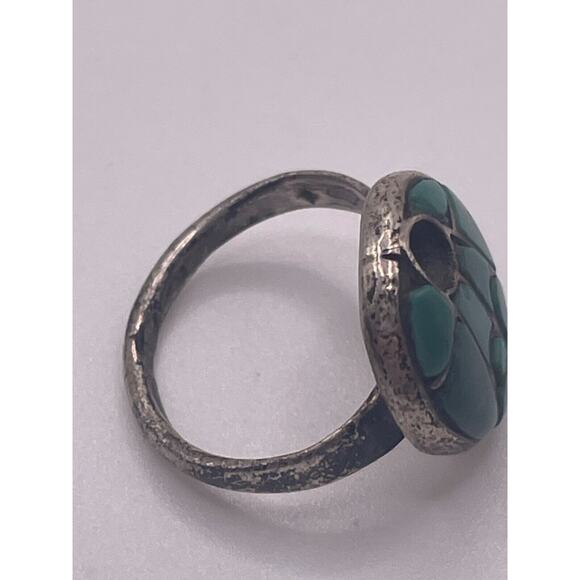 Vtg Annie Quam Gasper AQC Turquoise Hummingbird Sterling Native American Ring - Picture 2 of 7